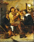 Adriaen Brouwer The Smokers oil painting reproduction